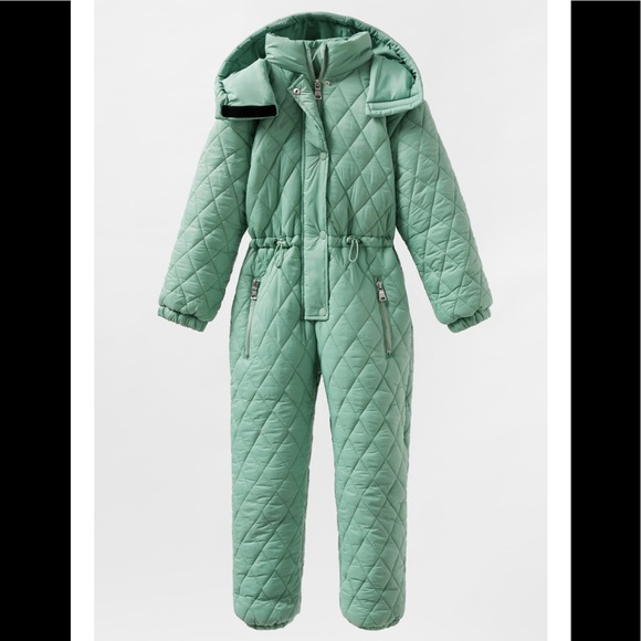 Zara Bottoms Zara Quilted Snow Suit Snowsuit Jumpsuit Poshmark